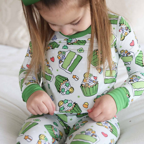 Shamrock Sweets Two Piece Pajama Set by Caden Lane