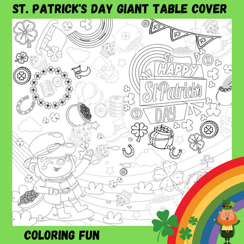 St. Patrick’s Day Jumbo Coloring Tablecloth