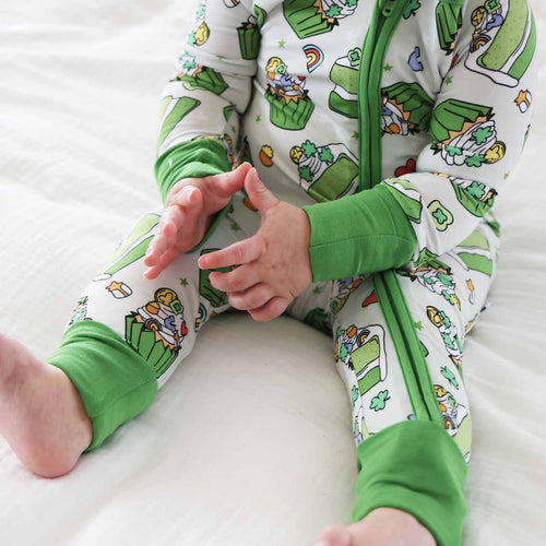 Shamrock Sweets Convertible Zip Romper by Caden Lane