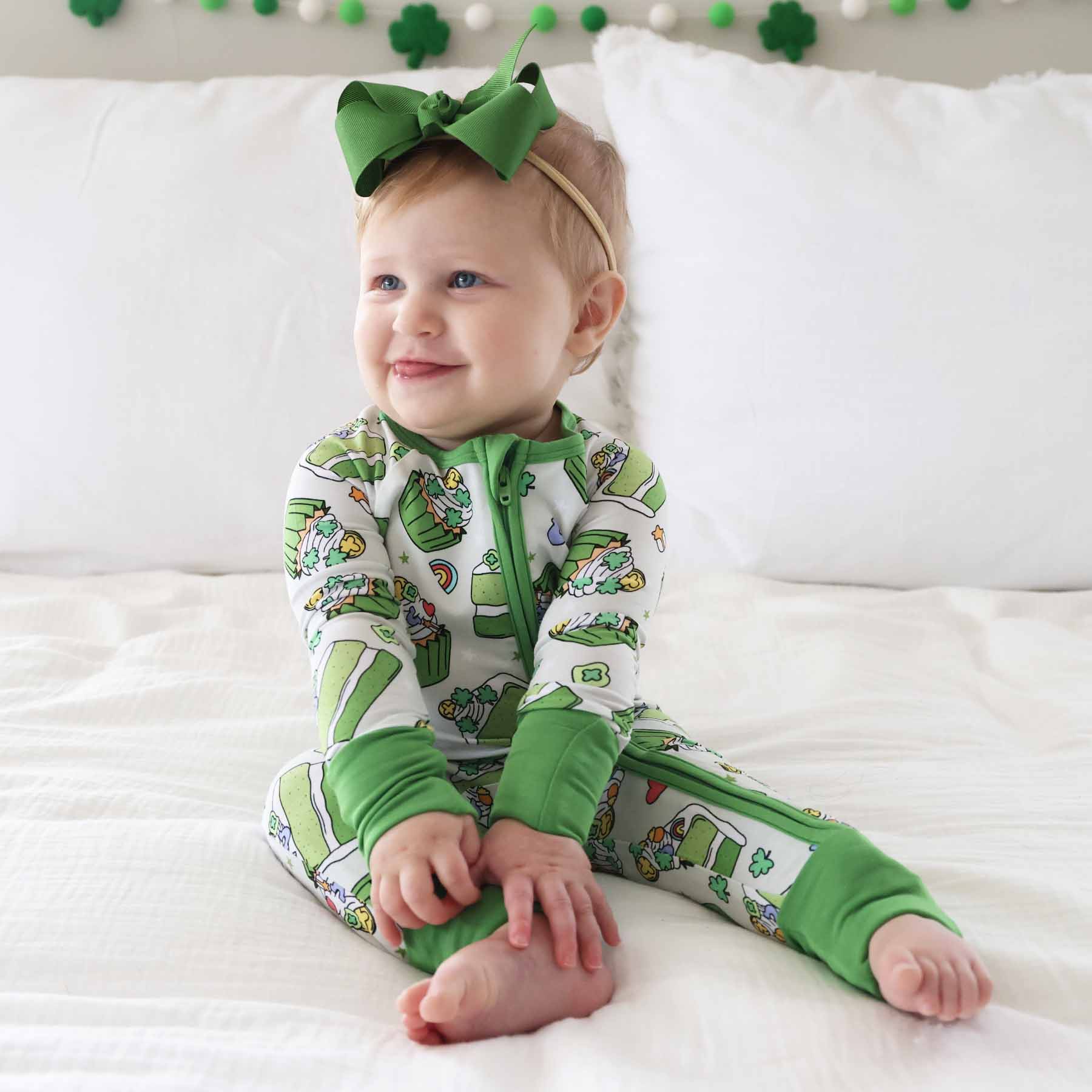m.u｜shaka rompers OV ロンパース Shamrock Sweets Convertible Zip Romper by Caden Lane – KIDS CORNER